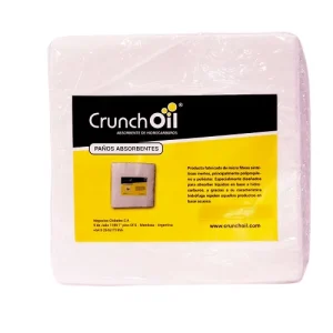 Paños absorbentes con cara impermeable CrunchOil para hidrocarburos